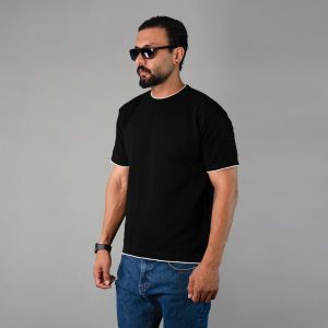 تی شرت مردانه بافت آستین کوتاه