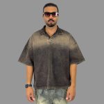 تی شرت مردانه آستین کوتاه جین سنگ شور - Image 4