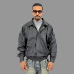 کاپشن چرم مردانه ساده