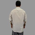 پیراهن مردانه آستین بلند راه راه شیری زارا - Image 2