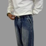 شلوار جین اسلش مردانه آبی (Jogg Denim) کمر کش - Image 3