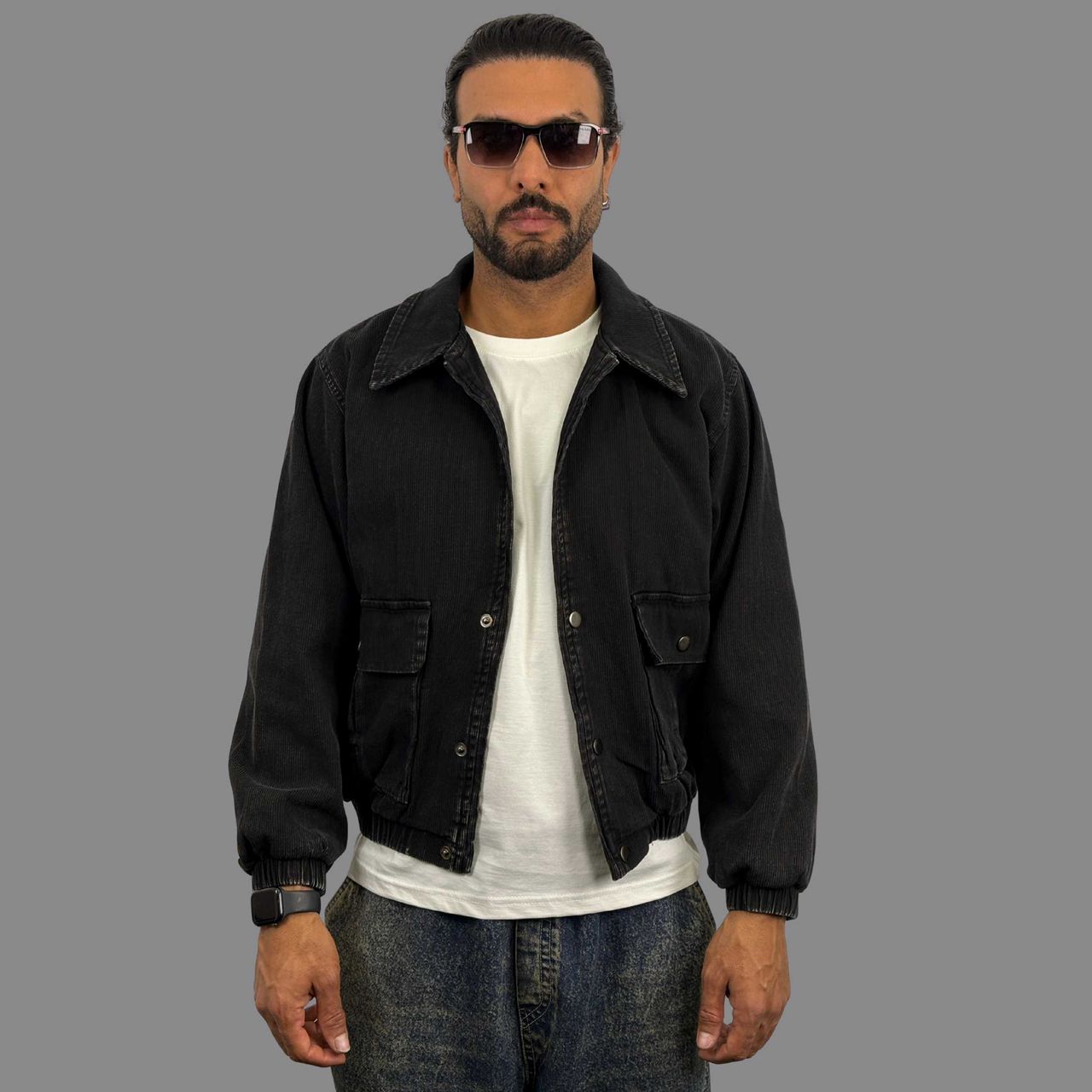 کاپشن کبریتی مردانه مشکی