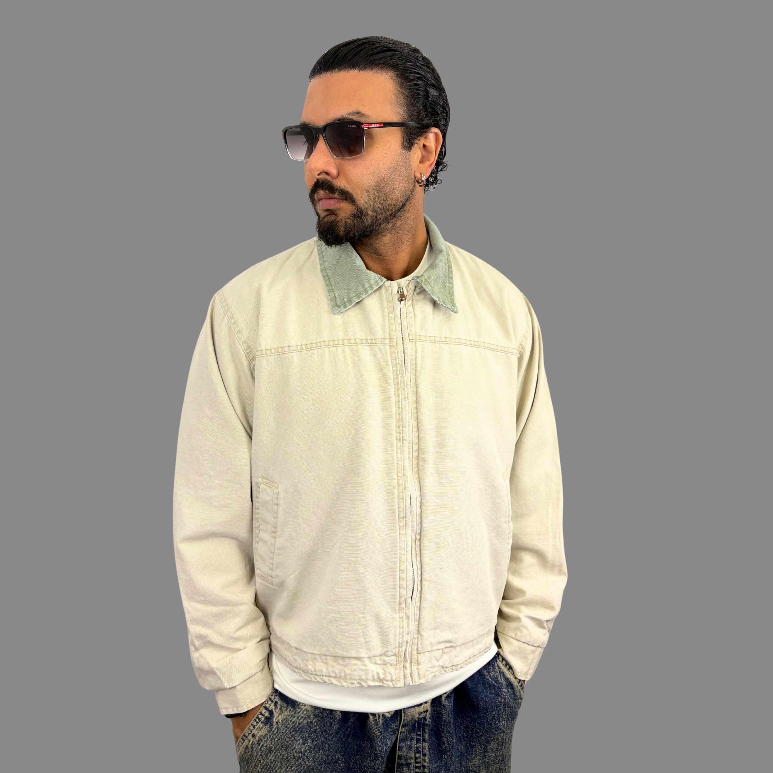 کاپشن کتان کرم