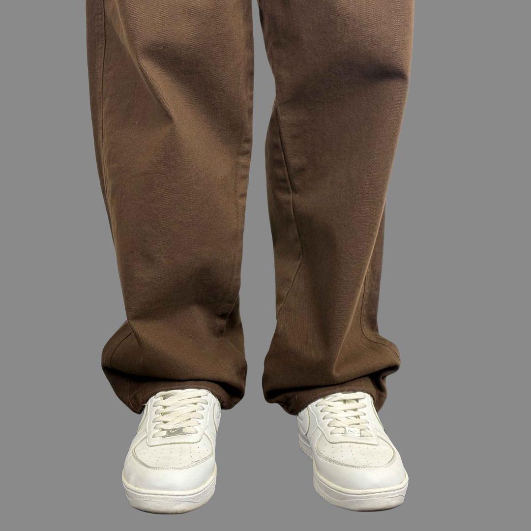 شلوار کتان مردانه بگ قهوه ای