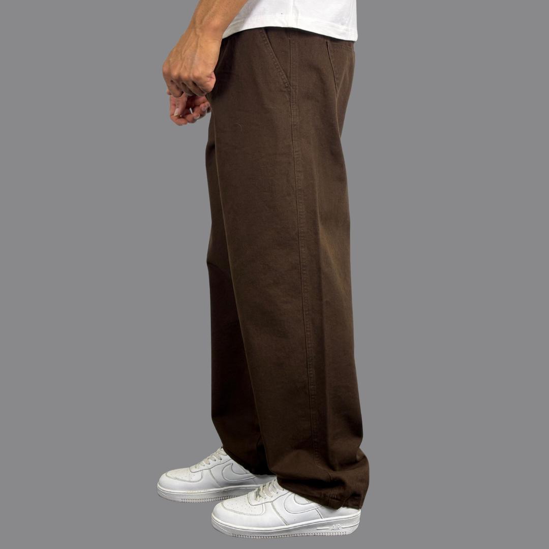 شلوار کتان مردانه بگ قهوه ای