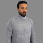 بافت یقه اسکی مردانه