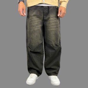 شلوار جین مردانه بالونی ذغالی