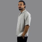 پیراهن راه راه آستین کوتاه مردانه