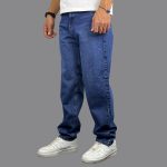 شلوار جین آبی بگ بدون زاپ