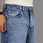 شلوار جین واید لگ آبی تیره