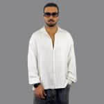 پیراهن لینن مردانه آستین بلند
