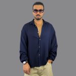 پیراهن لینن مردانه آستین بلند