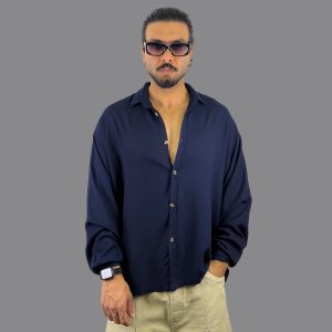 پیراهن لینن مردانه آستین بلند