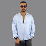 پیراهن لینن مردانه آستین بلند
