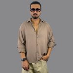 پیراهن لینن مردانه آستین بلند