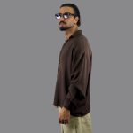 پیراهن لینن مردانه آستین بلند